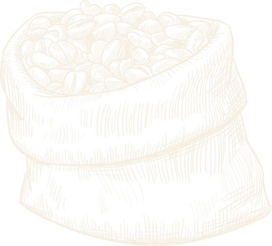 Bag of coffee beans drawing